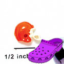 CROC-3145* - Football Helmet Orange Mini - Crocs<SMALL><SUP>TM</SUP></SMALL> Decoration Charm (12 per package)