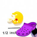 CROC-3146* - Football Helmet Yellow Mini - Crocs<SMALL><SUP>TM</SUP></SMALL> Decoration Charm (12 per package)