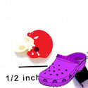 CROC-3147* - Football Helmet Red Mini - Crocs<SMALL><SUP>TM</SUP></SMALL> Decoration Charm (12 per package)