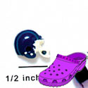 CROC-3148* - Football Helmet Blue Mini - Crocs<SMALL><SUP>TM</SUP></SMALL> Decoration Charm (12 per package)