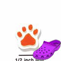 CROC-3153 - Paw Orange Mini - Crocs<SMALL><SUP>TM</SUP></SMALL> Decoration Charm (12 per package)