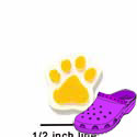 CROC-3154 - Paw Yellow Mini - Crocs<SMALL><SUP>TM</SUP></SMALL> Decoration Charm (12 per package)