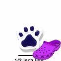 CROC-3156 - Paw Blue Mini - Crocs<SMALL><SUP>TM</SUP></SMALL> Decoration Charm (12 per package)