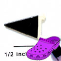 CROC-3168 - Pennant Black Mini - Crocs<SMALL><SUP>TM</SUP></SMALL> Decoration Charm (12 per package)