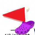 CROC-3171 - Pennant Red Mini - Crocs<SMALL><SUP>TM</SUP></SMALL> Decoration Charm (12 per package)