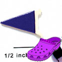 CROC-3174 - Pennant Purple Mini - Crocs<SMALL><SUP>TM</SUP></SMALL> Decoration Charm (12 per package)