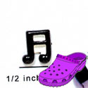 CROC-3253 - Musical Notes BLACK & WHITE Mini - Crocs<SMALL><SUP>TM</SUP></SMALL> Decoration Charm (12 per package)