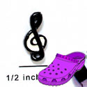 CROC-3254 - Clef Note BLACK & WHITE Mini - Crocs<SMALL><SUP>TM</SUP></SMALL> Decoration Charm (12 per package)