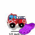 CROC-3291 - Fire Engine Mini Red - Crocs<SMALL><SUP>TM</SUP></SMALL> Decoration Charm (12 per package)