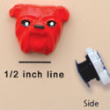 CROC-3359 - Bulldog Red Medium - Crocs<SMALL><SUP>TM</SUP></SMALL> Decoration Charm (12 per package)