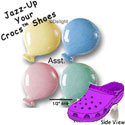 CROC-3454 - Balloon Pastel 4 Assorted - Crocs<SMALL><SUP>TM</SUP></SMALL> Decoration Charm (12 per package)