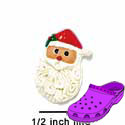 CROC-3521 - Santa Face Holly Mini - Crocs<SMALL><SUP>TM</SUP></SMALL> Decoration Charm (12 per package)