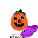 CROC-3523 - Jack O'Lantern Black Small - Crocs<SMALL><SUP>TM</SUP></SMALL> Decoration Charm (12 per package)