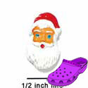 CROC-3544* - Santa Face Long Mini (Left & Right) - Crocs<SMALL><SUP>TM</SUP></SMALL> Decoration Charm (12 per package)