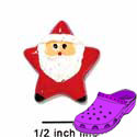 CROC-3548 - Santa Star Large Face Mini - Crocs<SMALL><SUP>TM</SUP></SMALL> Decoration Charm (12 per package)