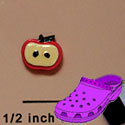 CROC-3598 - Apple Half Seeds Mini Matte - Crocs<SMALL><SUP>TM</SUP></SMALL> Decoration Charm (12 per package)
