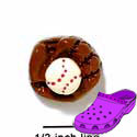 CROC-3635 - Baseball Glove Ball Small - Crocs<SMALL><SUP>TM</SUP></SMALL> Decoration Charm (12 per package)