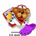 CROC-3668 - Nurse Bear Face Charm Small - Crocs<SMALL><SUP>TM</SUP></SMALL> Decoration Charm (12 per package)