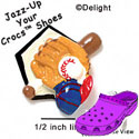 CROC-4167 - Baseball Collage - Crocs<SMALL><SUP>TM</SUP></SMALL> Decoration Charm (12 per package)