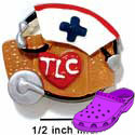 CROC-4168 - Nurse Collage Talc - Crocs<SMALL><SUP>TM</SUP></SMALL> Decoration Charm (12 per package)