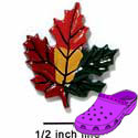 CROC-4187 - Leaf Orange Multi Small - Crocs<SMALL><SUP>TM</SUP></SMALL> Decoration Charm (12 per package)