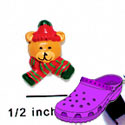 CROC-4449 - Bear Face Scarf Mini Matte - Crocs<SMALL><SUP>TM</SUP></SMALL> Decoration Charm (12 per package)