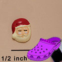 CROC-4458* - Santa Face Mini Matte - Crocs<SMALL><SUP>TM</SUP></SMALL> Decoration Charm (12 per package)