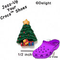 CROC-4476 - Christmas Tree Mini Matte - Crocs<SMALL><SUP>TM</SUP></SMALL> Decoration Charm (12 per package)