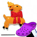 CROC-4534* - Reindeer Plaid Mini Matte - Crocs<SMALL><SUP>TM</SUP></SMALL> Decoration Charm (12 per package)