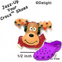 CROC-4535 - Reindeer Lights Scarf Matte - Crocs<SMALL><SUP>TM</SUP></SMALL> Decoration Charm (12 per package)