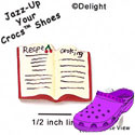 CROC-4554 - Cook Book Open Matte - Crocs<SMALL><SUP>TM</SUP></SMALL> Decoration Charm (12 per package)