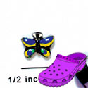 CROC-4859 - Butterfly Monarch Yellow Mini - Crocs<SMALL><SUP>TM</SUP></SMALL> Decoration Charm (12 per package)