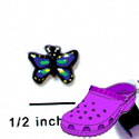 CROC-4862 - Butterfly Monarch Blue Mini - Crocs<SMALL><SUP>TM</SUP></SMALL> Decoration Charm (12 per package)