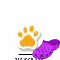 CROC-4873 - Paw Golden Yellow Mini - Crocs<SMALL><SUP>TM</SUP></SMALL> Decoration Charm (12 per package)