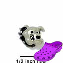 CROC-4918 - Bulldog Black Collar Mini - Crocs<SMALL><SUP>TM</SUP></SMALL> Decoration Charm (12 per package)