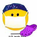 CROC-4986 - Smiley Face Surgeon - Crocs<SMALL><SUP>TM</SUP></SMALL> Decoration Charm (12 per package)