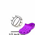 CROC-4998 - Volleyball Mini - Crocs<SMALL><SUP>TM</SUP></SMALL> Decoration Charm (12 per package)