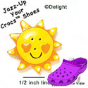 CROC-5028 - Sun Heart Cheeks Bright - Crocs<SMALL><SUP>TM</SUP></SMALL> Decoration Charm (12 per package)