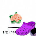 CROC-5096 - Rose Pink Pastel Mini - Crocs<SMALL><SUP>TM</SUP></SMALL> Decoration Charm (12 per package)
