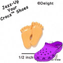 CROC-5231 - Feet Flesh Pair Small - Crocs<SMALL><SUP>TM</SUP></SMALL> Decoration Charm (12 per package)