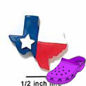 CROC-5456 - Texas Lone Star Small Matte - Crocs<SMALL><SUP>TM</SUP></SMALL> Decoration Charm (12 per package)