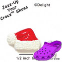CROC-9181 - Santa's Hat Medium - Crocs<SMALL><SUP>TM</SUP></SMALL> Decoration Charm (12 per package)