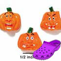 CROC-9206 - Jack O'Lantern Funny Assort Mi - Crocs<SMALL><SUP>TM</SUP></SMALL> Decoration Charm (12 per package)