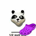 CROC-9305 - Panda Face Mini - Crocs<SMALL><SUP>TM</SUP></SMALL> Decoration Charm (12 per package)