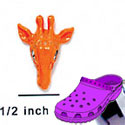 CROC-9308 - Giraffe Face Mini - Crocs<SMALL><SUP>TM</SUP></SMALL> Decoration Charm (12 per package)