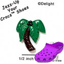 CROC-9310 - Palm Tree Brown Mini (Left & Right) - Crocs<SMALL><SUP>TM</SUP></SMALL> Decoration Charm (12 per package)