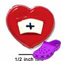 CROC-9362 - Heart Nurse Hat Large - Crocs<SMALL><SUP>TM</SUP></SMALL> Decoration Charm (12 per package)
