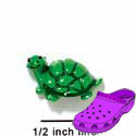 CROC-9516 - Turtle Side Mini - Crocs<SMALL><SUP>TM</SUP></SMALL> Decoration Charm (12 per package)