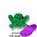 CROC-9517 - Frog Front Mini - Crocs<SMALL><SUP>TM</SUP></SMALL> Decoration Charm (12 per package)