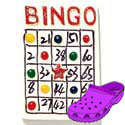 CROC-9705 - Bingo Card Medium - Crocs<SMALL><SUP>TM</SUP></SMALL> Decoration Charm (12 per package)